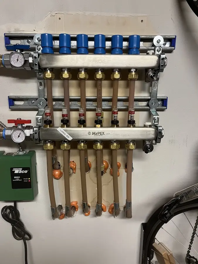 Plumber performing Gas Line Installation at a residential property in Springville